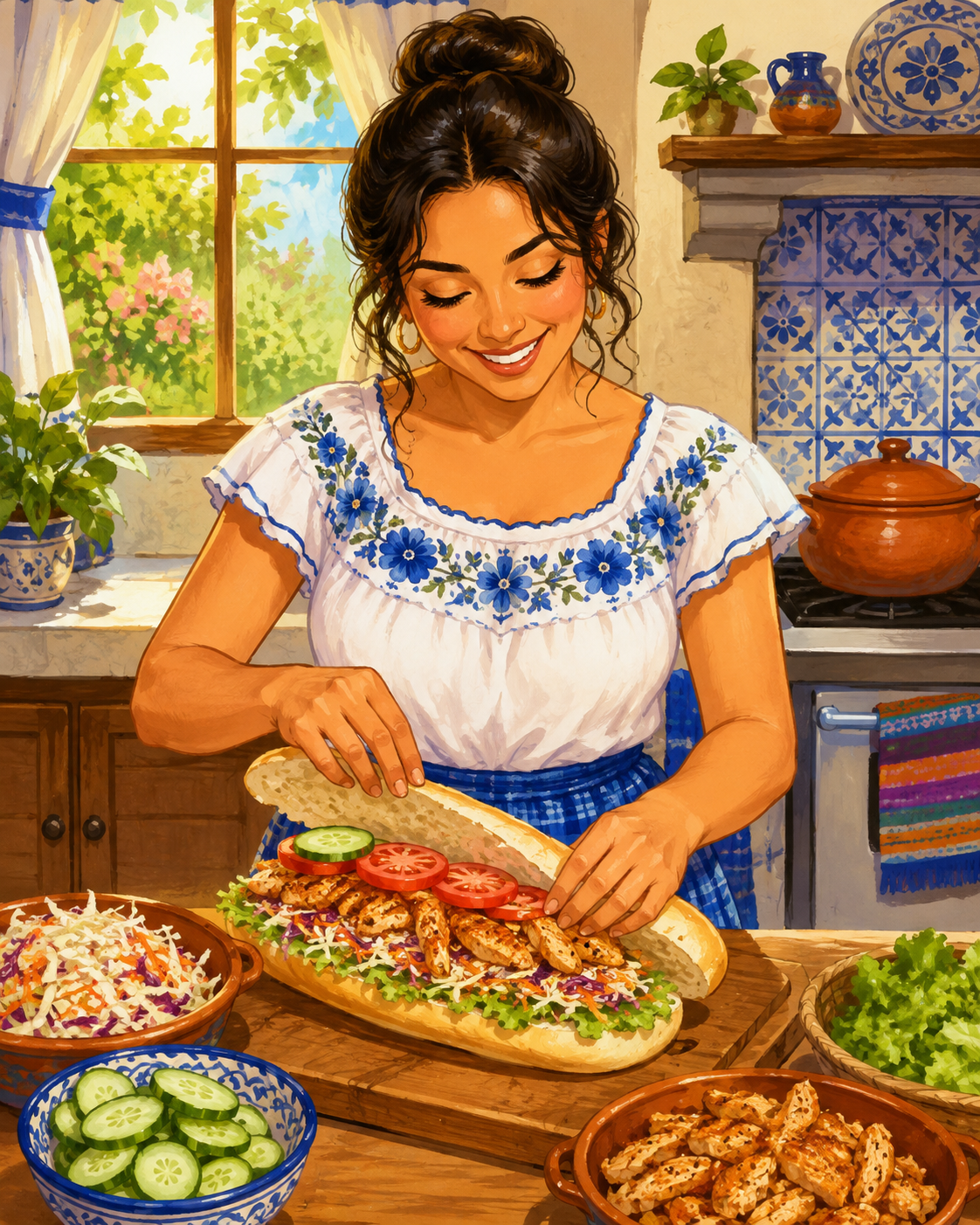 Pan con Pollo