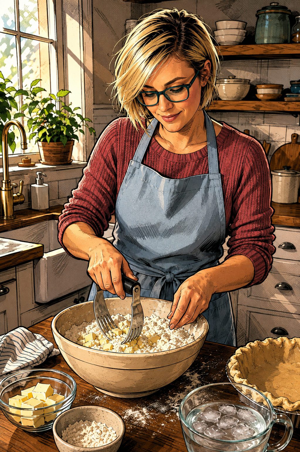 Maya making pie crust